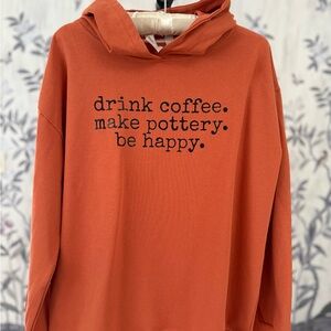 Orange Hoodie with Motivational Text